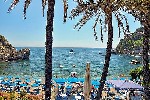 Itálie, Sicílie, Taormina - Villa Esperia - pláž
