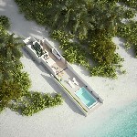 Beach pool villa - půdorys