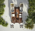 2 ložnice family beach vila - půdorys