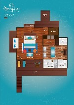 Water villa půdorys