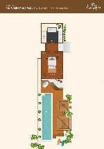 Kanifushi grand pool villa půdorys