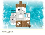 Water villa půdorys