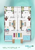 Lagoon villa s bazénem - půdorys