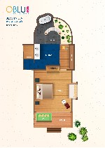 Beach villa půdorys