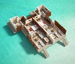 Vodní villa s whirpool - půdorys