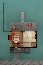 Water vila - půdorys