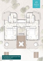 Beach Family Vila, 2 ložnice - půdorys