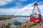 Lanovka Ulriken v Bergenu