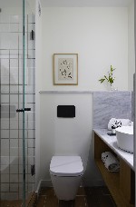 Dvoulůžkový pokoj s výhledem do zahrady - koupelna