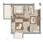 Rodinná suita deluxe - půdorys