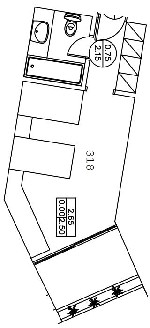 Dvoulůžkový pokoj - půdorys