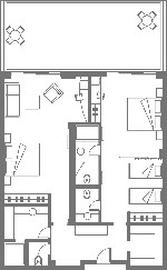 Family suite - půdorys