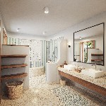 Sea Front vila, koupelna