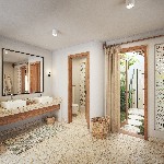 Swim Up vila, koupelna