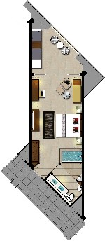 Pokoj laguna grand - půdorys