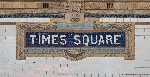 Times Square New York City Subway Sign Tile Pattern in Midtown