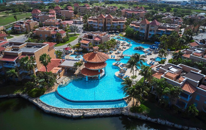 Letecký pohled na resort 