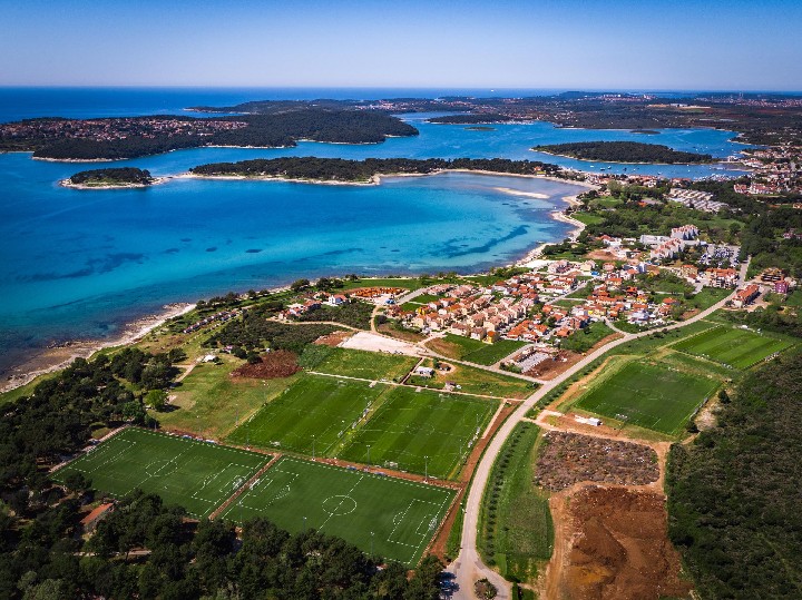 Letecký pohled na resort 