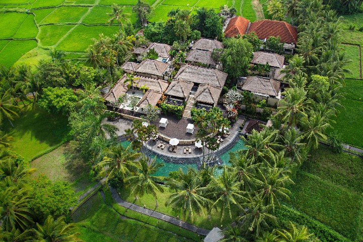 Letecký pohled na hotel 