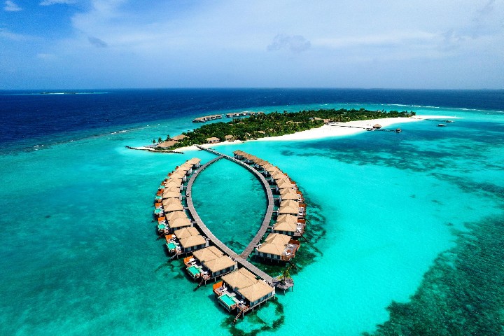 Letecký pohled na resort 