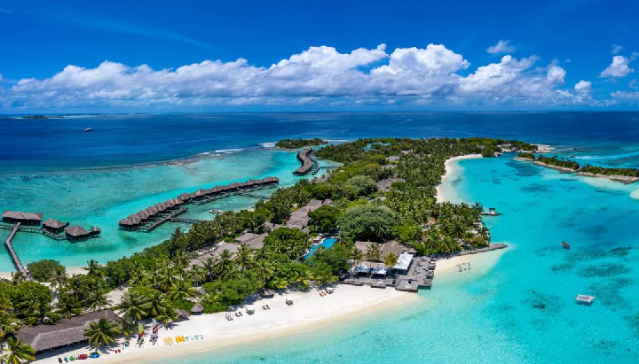 Letecký pohled na resort 