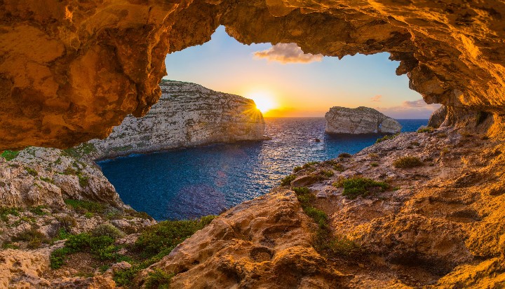 Fungus Rock at Sunset Gozo