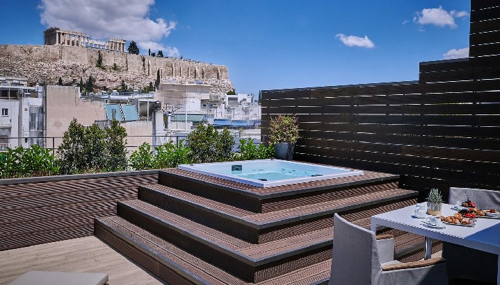 Hotelový pokoj - terasa 